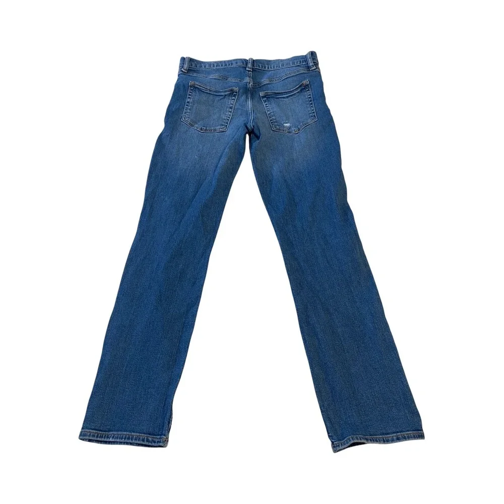 GAP Kids 18‎ Slim Fit Denim Jeans Blue Distressed Rips Casual Everyday